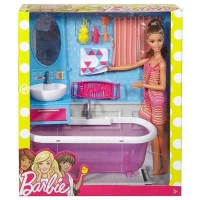 Barbie Ванная комната с куклой