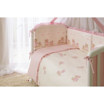 Комплект в кроватку Тиффани Неженка розовая из 10 предметов